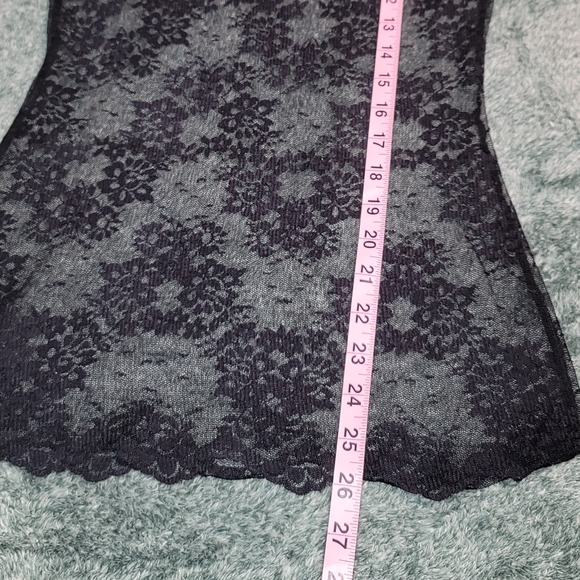Fredricks of Hollywood Lace Floral Design See-through Tank Top Size Small. - Picture 2 of 12